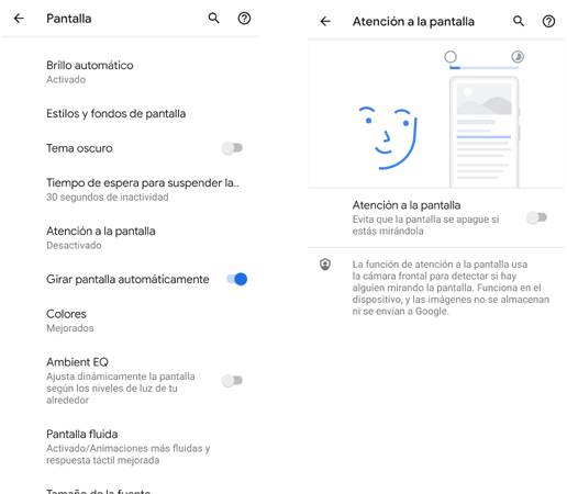 La función Atención a la Pantalla no llegará a otros modelos 2 Activar la función de atención a la pantalla en Pixel 4