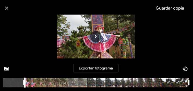 Exportar frames de vídeos en Pixel 4 desde la App de Google Photos 2 Exportar fotograma de vídeo en Pixel 4