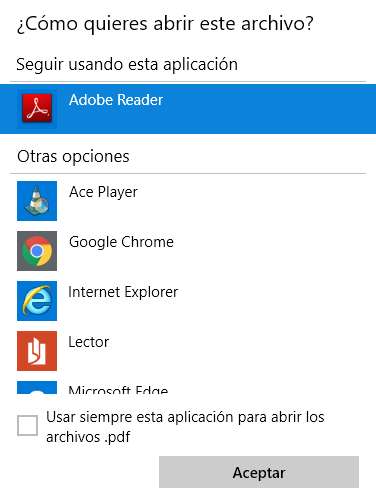 Cambiar programa asociado a un tipo de archivo