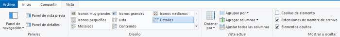 Mostrar las extensiones de los archivos en Windows 2