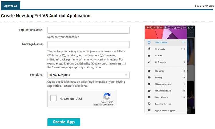 Crear una aplicación para móviles sin saber programas
