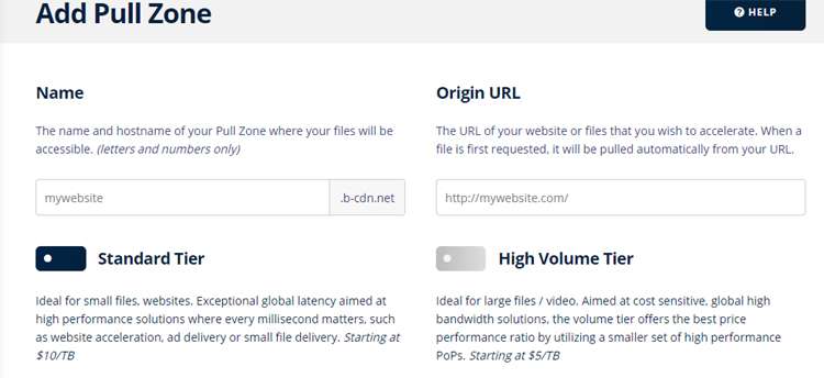 BunnyCDN, el CDN Más Barato y Eficaz para Wordpress 9 Crear Pull Zone en BunnyCDN