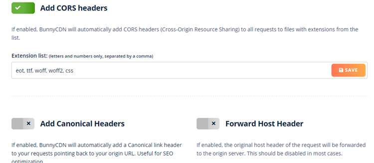 BunnyCDN, el CDN Más Barato y Eficaz para Wordpress 15 Añadir Cors Headers