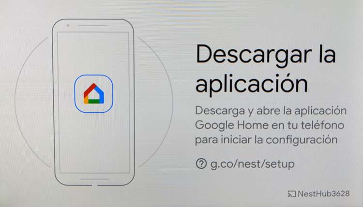 Descargar google home para configurar el google nest hub
