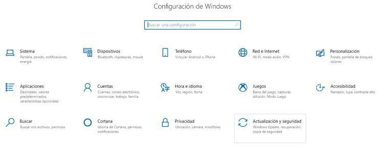 Manual para Formatear un Ordenador o una Tablet Android 6 Pantalla de la configuración de Windows 10