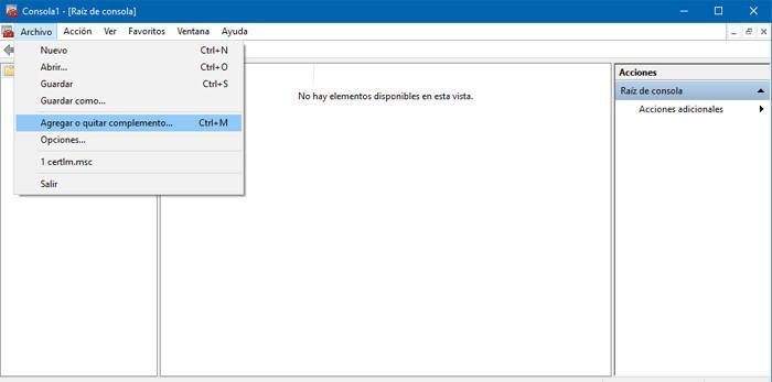 Cómo Quitar Certificados Digitales Caducados en Windows 10 13 Haz clic enAgregar o Quitar Complemento en la MMC de Windows