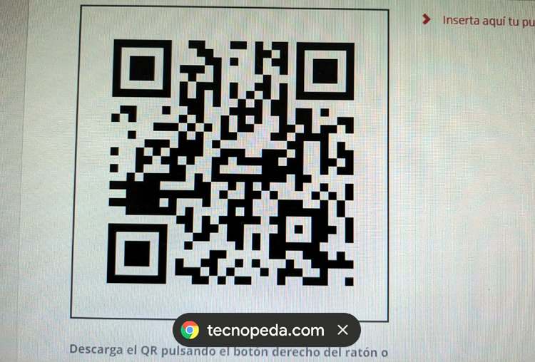 Código QR generado para mostrar la url de una página web