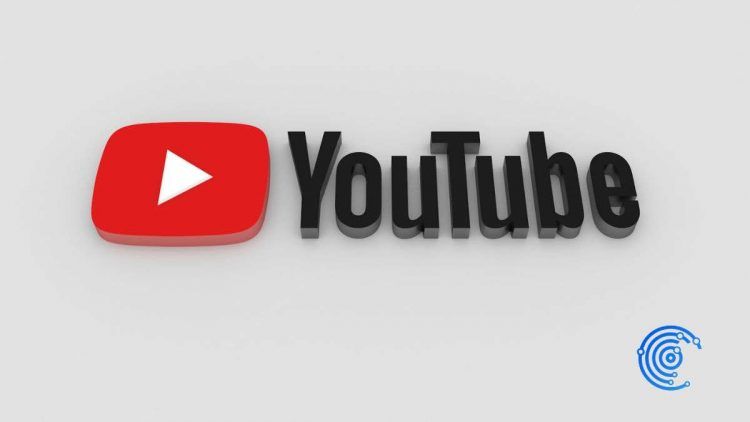 Logotipo de Youtube inclinado hacia atrás