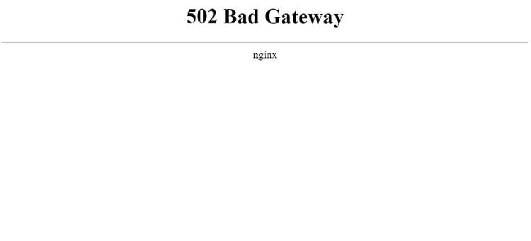 Error 502 Bad Gateway al acceder a una web