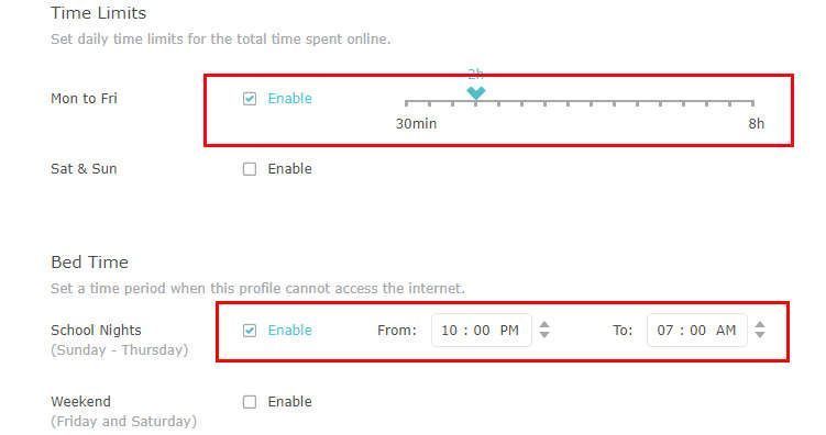 Límite de Horas Establecer Límite dehoras en router Tp-Link