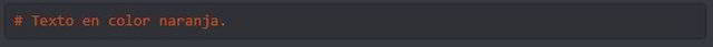 Naranja Texto en Naranja para discord