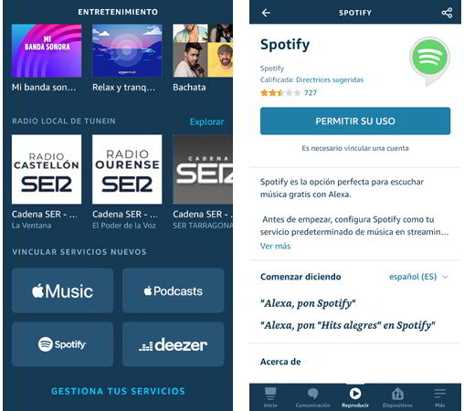 Vincular Spotify Vincular Spotify a Alexa