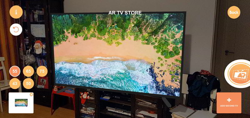 Comprobar el tamaño de un televisor Samsung