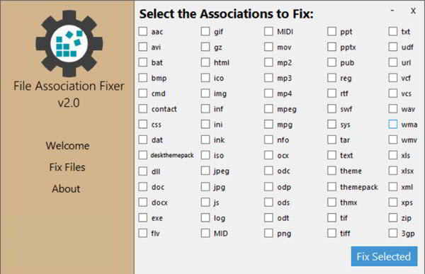 File Associations Fixer File Associations Fixer