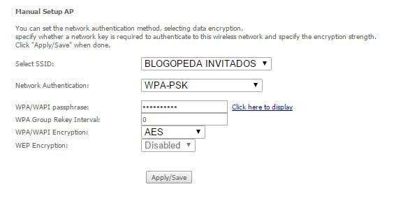 Seguridad configuración de seguridad de una red WiFi para invitados en Comtrend