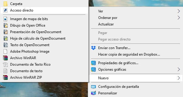 Crear acceso directo en Chrome