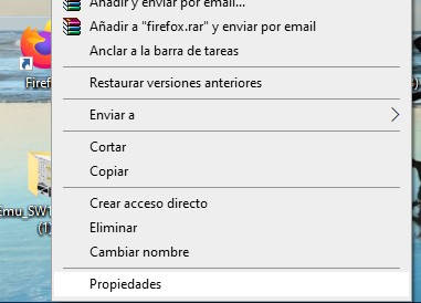 acceso directo de firefox