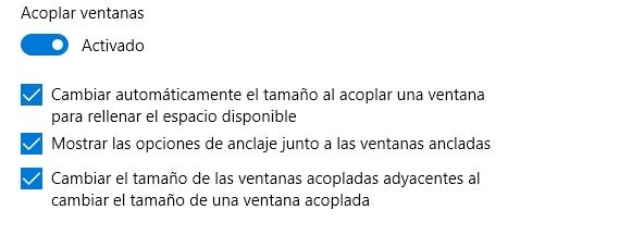 Acoplar ventanas para dividir la pantalla en windows 10