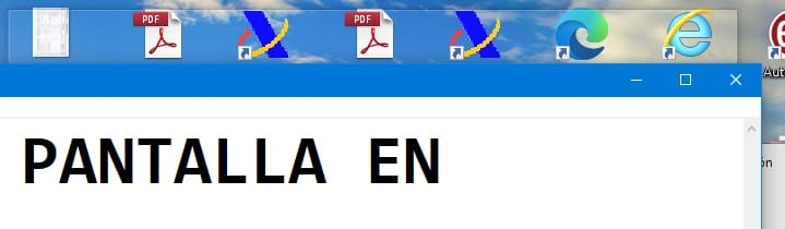 acoplar la ventana al espacio disponible en el monitor