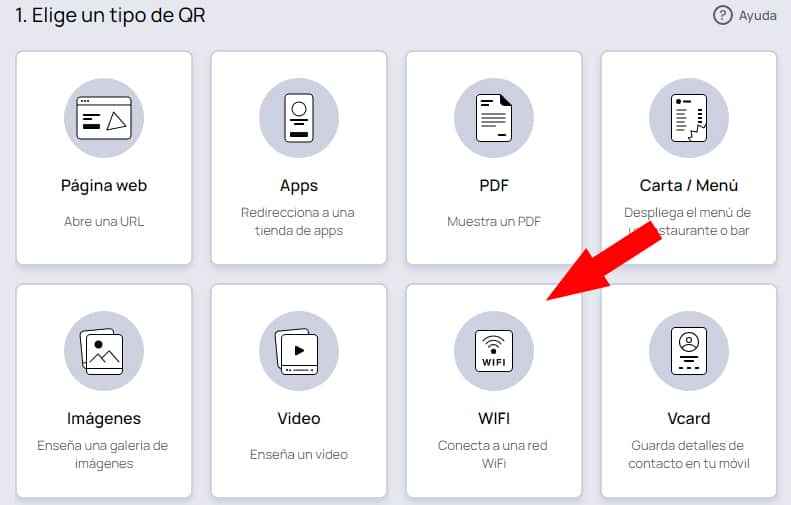 crear un código qr para conectar a una wifi
