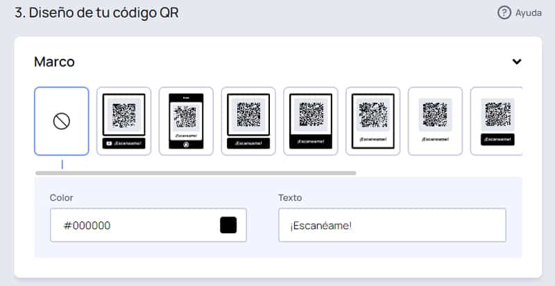 Diseño del código qr