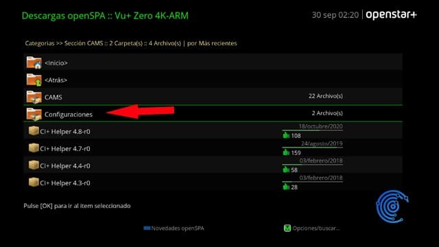 configuraciones cccam en openspa