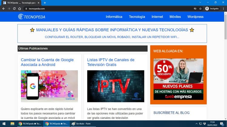 captura de pantalla en Pc con barra de herramienta inferior