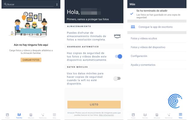 configurar amazon photos en móvil