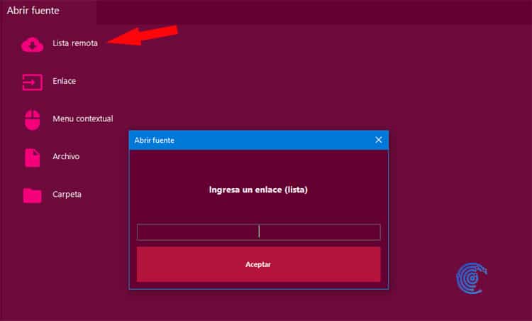 añadir lista remosta a rosadin tv