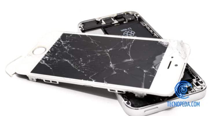reparación de la pantalla de un iphone rota