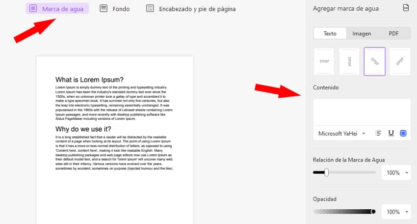 Ajustes PDF