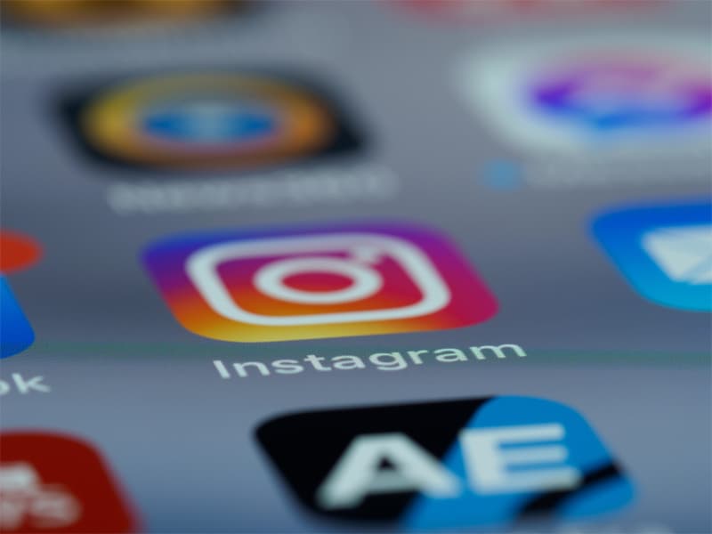 Icono de Instagram en el móvil