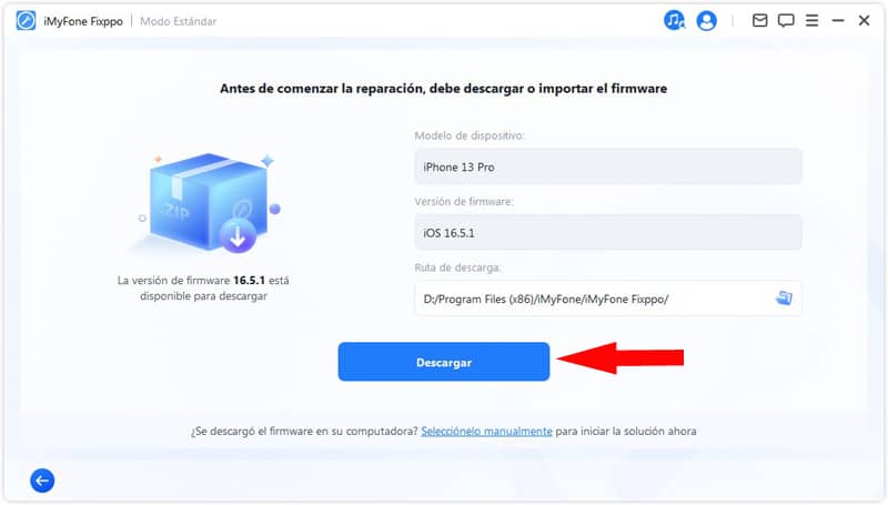 Descargar el firmware del iPhone
