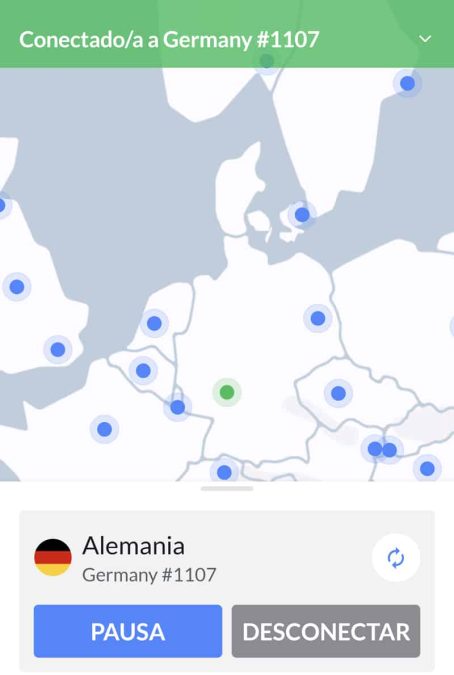 app de Bordvpn conectada a alemania para ver fútbol gratis