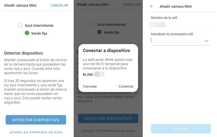 Conectar la cámara de seguridad Blink