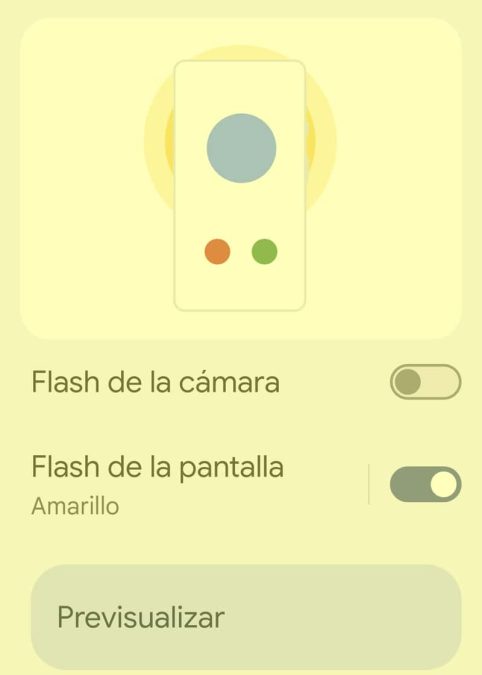 utilizar el flash de la pantalla