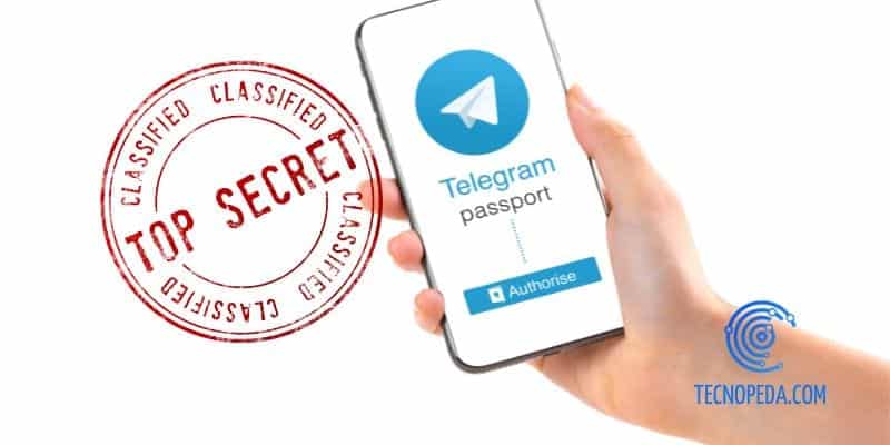 Pantalla con telegram y el sello de top secret