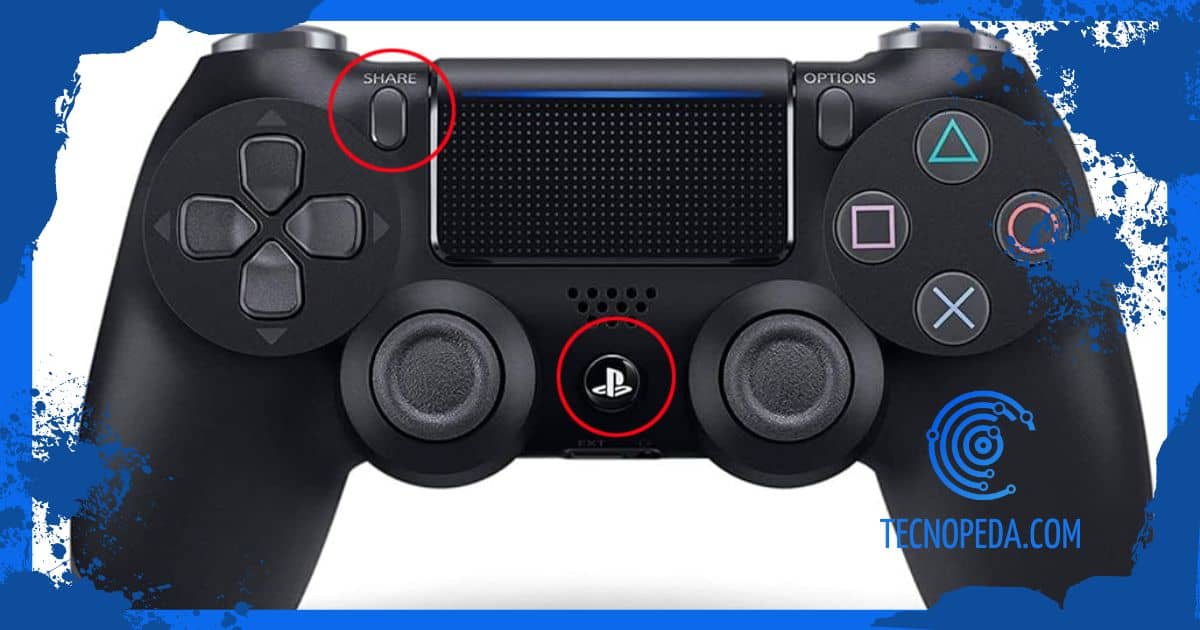 Botones del mando de PS4 marcados para saber cuales son