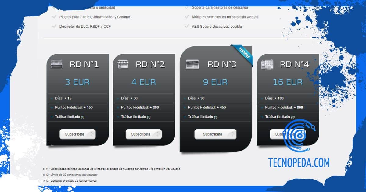 Planes Real-Debrid planes premium en real-debrid