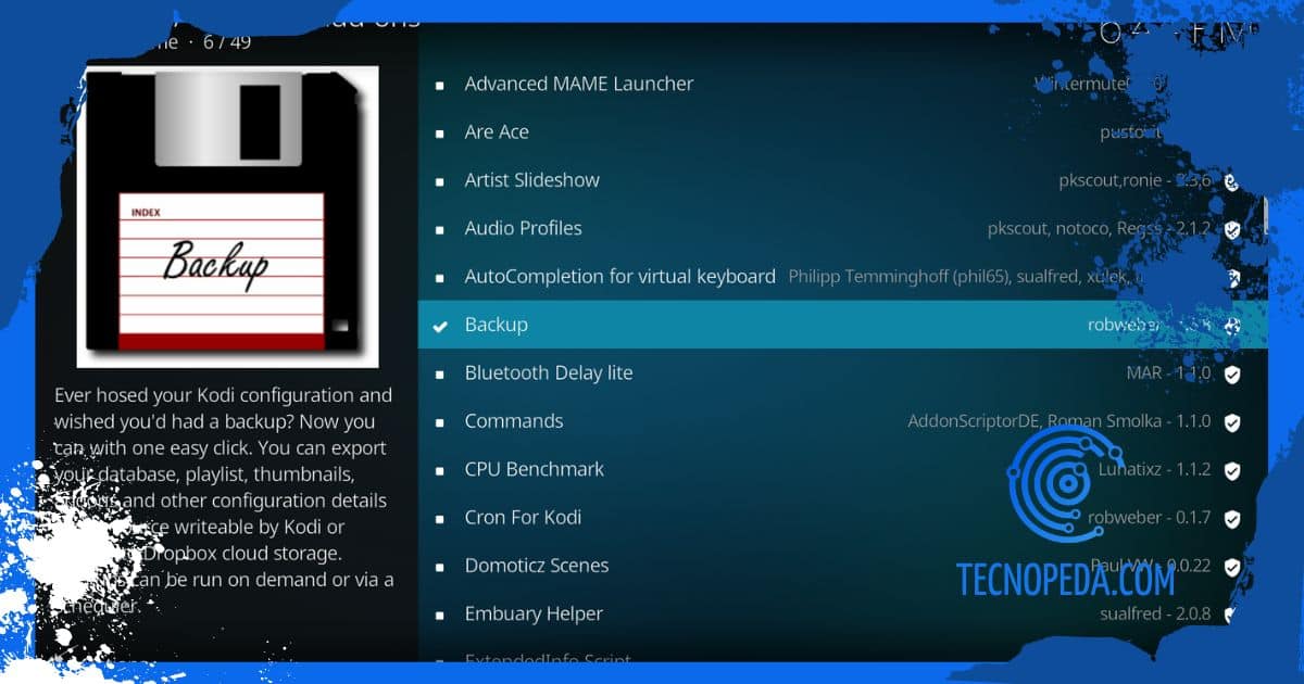 Instalar Kodi Backup
