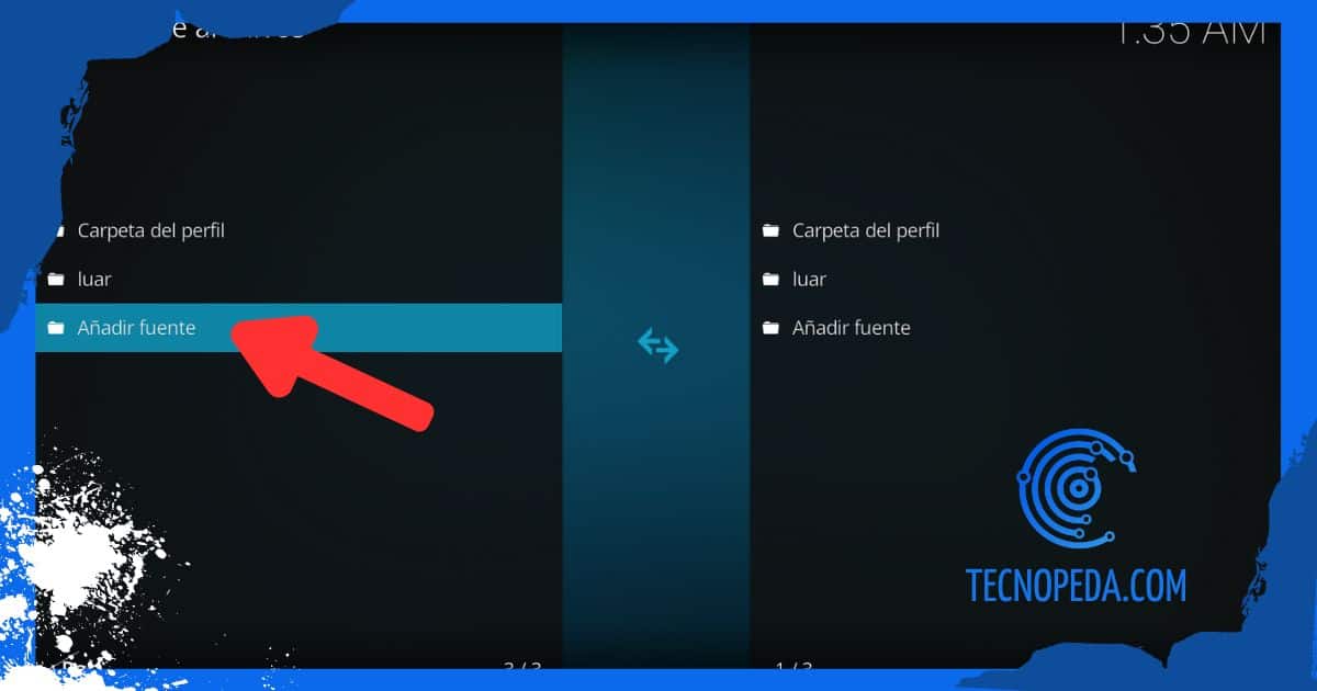 Añadir fuente para instalar Luar en Kodi