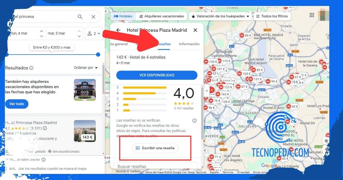 Reseñas de un negocio en Google Maps