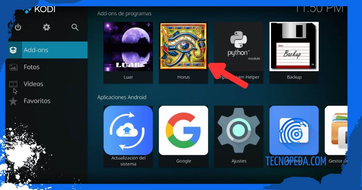Instalar Horus en Kodi