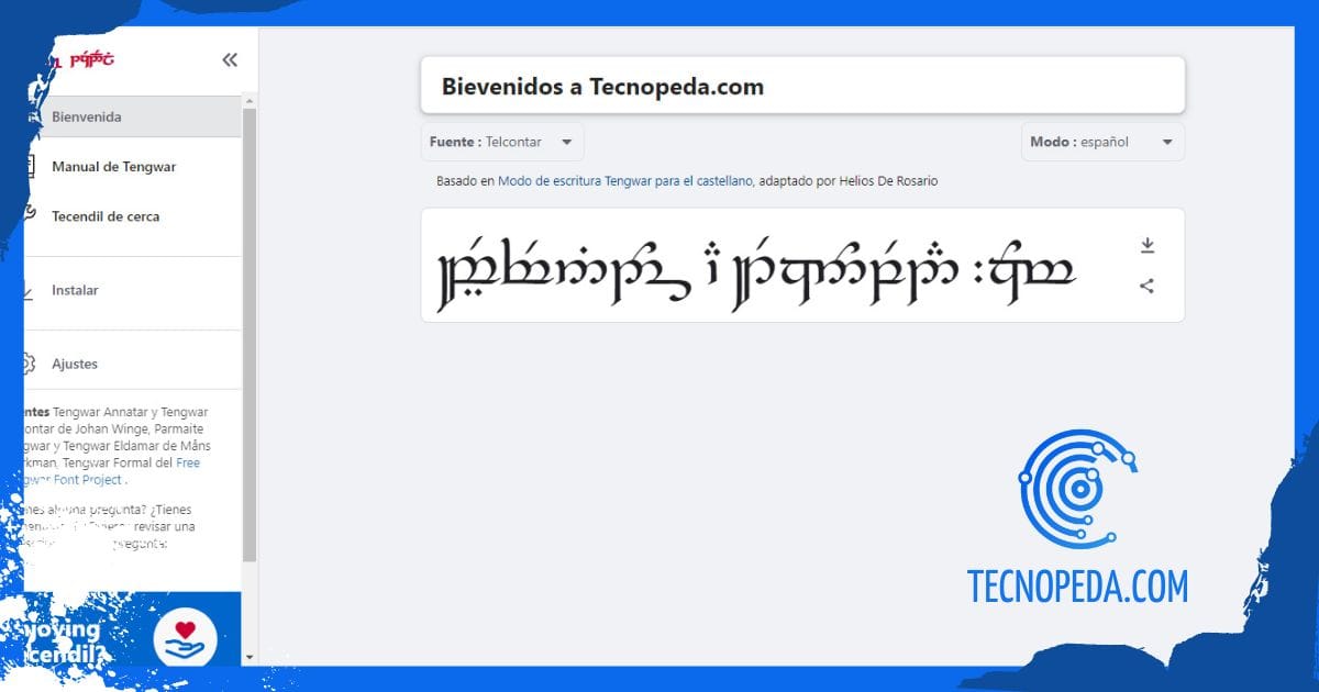 Amanye Tenceli, un buen traductor élfico