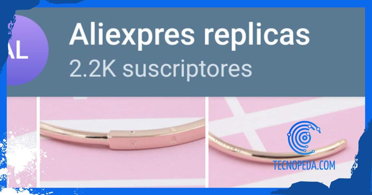 Aliexpress Réplicas, grupo de telegram con enlaces camuflados de réplicas