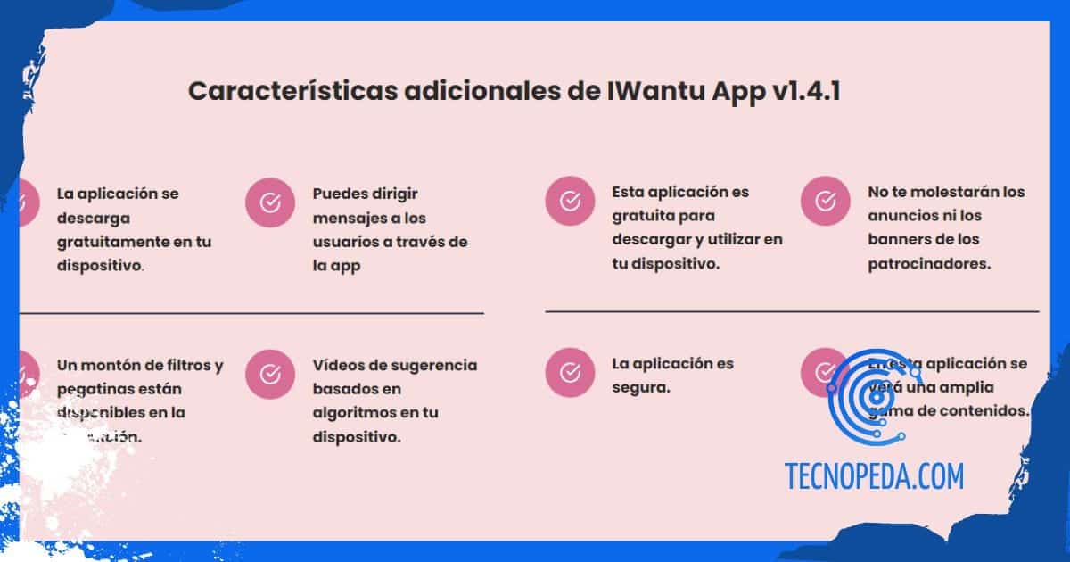 Características adicionales de IWantU App