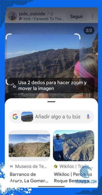 Rodear para buscar un sitio donde se han hecho una foto