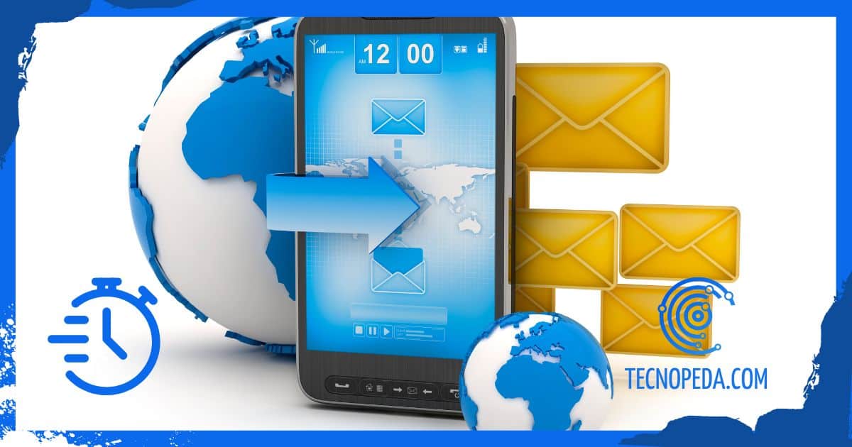 Ilustración de SMS Temporales en un móvil