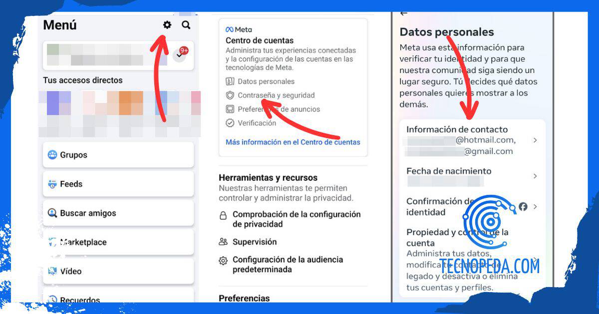 Pasos para saber el correo de una cuenta de facebook