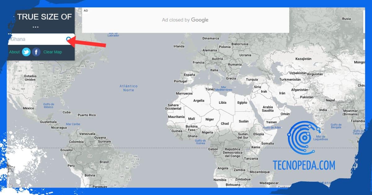 herramienta para comparar tamaños de países